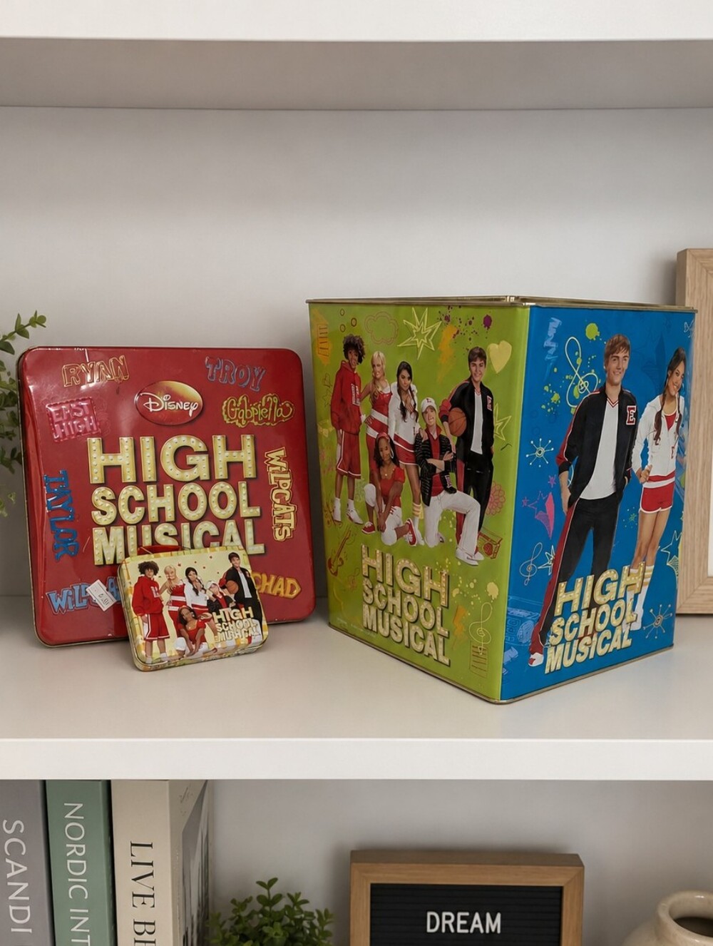 Disney High School Musical Tin Lot Bundle Large Storage Tin + Mini Tin